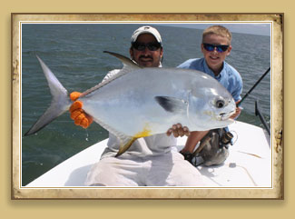 Permit - The permit is a very strong and hard fighting fish, averaging 8-40 pounds.